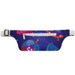 Cartoon Funny Aliens With Ufo Duck Starry Sky Set Active Waist Bag