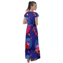 Flutter Sleeve Maxi Dress 