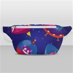 Cartoon Funny Aliens With Ufo Duck Starry Sky Set Waist Bag 