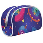 Cartoon Funny Aliens With Ufo Duck Starry Sky Set Make Up Case (Medium)