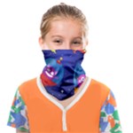 Cartoon Funny Aliens With Ufo Duck Starry Sky Set Face Covering Bandana (Kids)