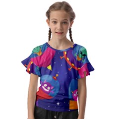 Kids  Cut Out Flutter Sleeves 