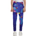 Cartoon Funny Aliens With Ufo Duck Starry Sky Set Kids  Skirted Pants