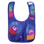 Cartoon Funny Aliens With Ufo Duck Starry Sky Set Baby Bib