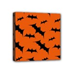 Halloween Card With Bats Flying Pattern Mini Canvas 4  x 4  (Stretched)