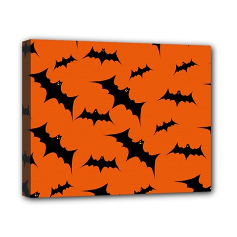 Halloween Card With Bats Flying Pattern Canvas 10  x 8  (Stretched) from ArtsNow.com