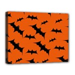 Halloween Card With Bats Flying Pattern Canvas 14  x 11  (Stretched)