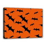 Halloween Card With Bats Flying Pattern Canvas 16  x 12  (Stretched)