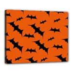 Halloween Card With Bats Flying Pattern Canvas 20  x 16  (Stretched)