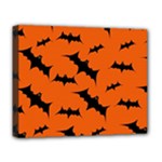Halloween Card With Bats Flying Pattern Deluxe Canvas 20  x 16  (Stretched)
