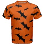 Halloween Card With Bats Flying Pattern Men s Cotton T-Shirt