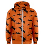 Halloween Card With Bats Flying Pattern Men s Zipper Hoodie