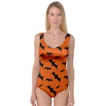 Halloween Card With Bats Flying Pattern Princess Tank Leotard 