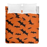 Halloween Card With Bats Flying Pattern Duvet Cover Double Side (Full/ Double Size)