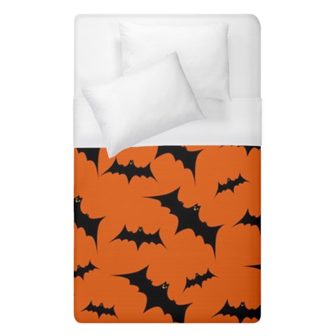 Halloween Card With Bats Flying Pattern Duvet Cover (Single Size) from ArtsNow.com