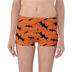 Halloween Card With Bats Flying Pattern Reversible Boyleg Bikini Bottoms