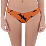 Halloween Card With Bats Flying Pattern Reversible Hipster Bikini Bottoms