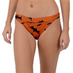 Halloween Card With Bats Flying Pattern Band Bikini Bottoms