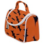 Halloween Card With Bats Flying Pattern Satchel Handbag