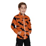 Halloween Card With Bats Flying Pattern Kids  Windbreaker