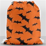 Halloween Card With Bats Flying Pattern Drawstring Bag (Large)