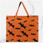Halloween Card With Bats Flying Pattern Zipper Large Tote Bag