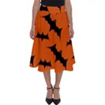 Halloween Card With Bats Flying Pattern Perfect Length Midi Skirt
