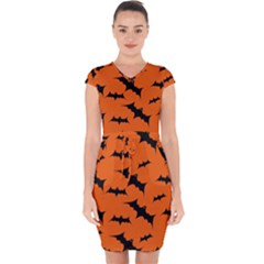 Capsleeve Drawstring Dress  
