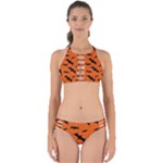 Halloween Card With Bats Flying Pattern Perfectly Cut Out Bikini Set
