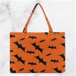 Halloween Card With Bats Flying Pattern Medium Tote Bag
