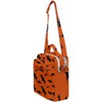 Halloween Card With Bats Flying Pattern Crossbody Day Bag