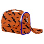 Halloween Card With Bats Flying Pattern Satchel Shoulder Bag