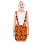 Halloween Card With Bats Flying Pattern Braces Suspender Skirt