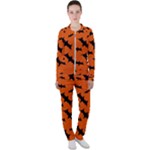 Halloween Card With Bats Flying Pattern Casual Jacket and Pants Set
