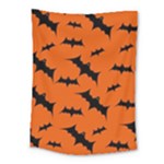 Halloween Card With Bats Flying Pattern Medium Tapestry