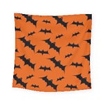 Halloween Card With Bats Flying Pattern Square Tapestry (Small)
