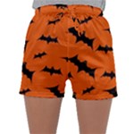 Halloween Card With Bats Flying Pattern Sleepwear Shorts