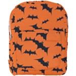 Halloween Card With Bats Flying Pattern Full Print Backpack