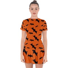 Drop Hem Mini Chiffon Dress 