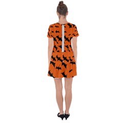 Drop Hem Mini Chiffon Dress 