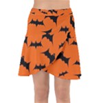 Halloween Card With Bats Flying Pattern Wrap Front Skirt