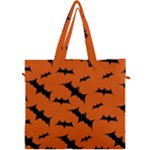 Halloween Card With Bats Flying Pattern Canvas Travel Bag