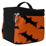 Halloween Card With Bats Flying Pattern Make Up Travel Bag (Small)