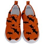 Halloween Card With Bats Flying Pattern Kids  Velcro No Lace Shoes