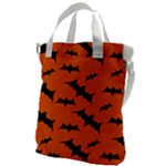 Halloween Card With Bats Flying Pattern Canvas Messenger Bag