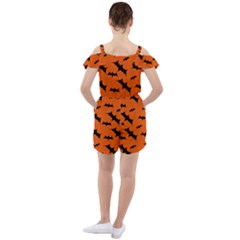 Ruffle Cut Out Chiffon Playsuit 