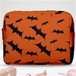Halloween Card With Bats Flying Pattern Make Up Pouch (Large)