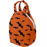 Halloween Card With Bats Flying Pattern Travel Backpack