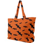 Halloween Card With Bats Flying Pattern Simple Shoulder Bag