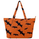 Halloween Card With Bats Flying Pattern Full Print Shoulder Bag